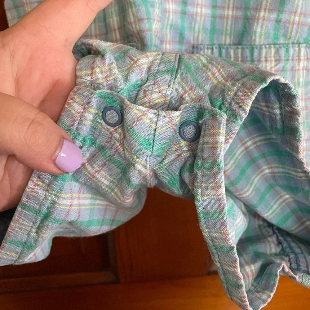 Vintage Osh Kosh B’Gosh Plaid Overalls Size 3-6 months